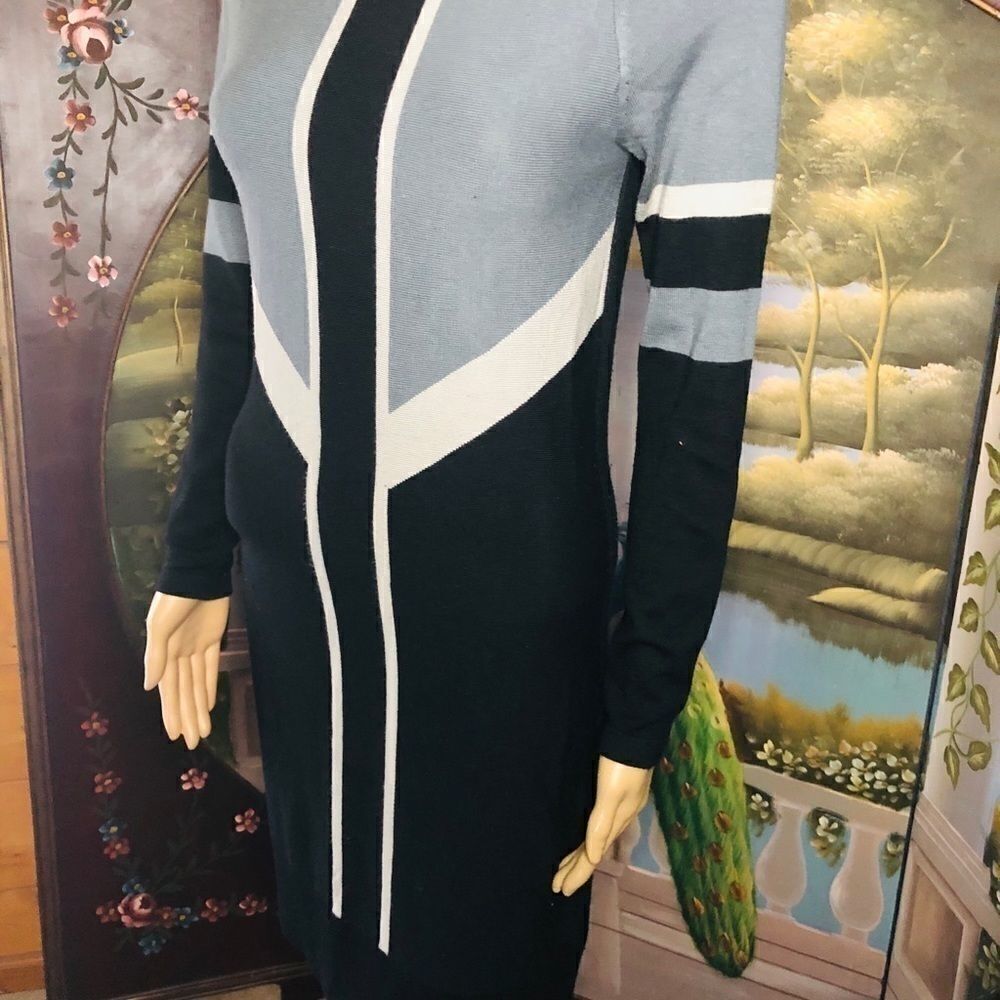 Tarte Sweater Dress L/S Sz M Colorblock - Picture 2 of 3